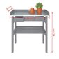 Esschert Design dārza darba galds, pelēks, CF29G цена и информация | Dārza galdi | 220.lv