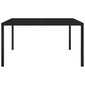 313099 vidaXL Garden Table 130x130x72 cm Black Steel and Glass cena un informācija | Dārza galdi | 220.lv