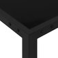 313099 vidaXL Garden Table 130x130x72 cm Black Steel and Glass cena un informācija | Dārza galdi | 220.lv