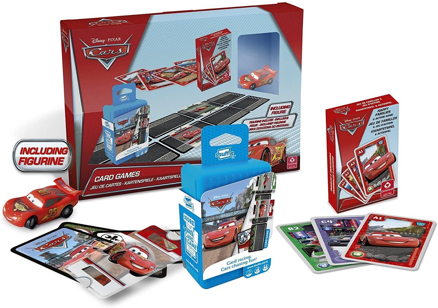 Disney Pixar Cars— kāršu spēļu dāvanu komplekts + Makvīna kolekcionējama figūra цена и информация | Galda spēles | 220.lv