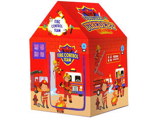 Bērnu telts Ugunsdzēsēju brigāde Lean Toys, sarkana cena un informācija | Bērnu rotaļu laukumi, mājiņas | 220.lv