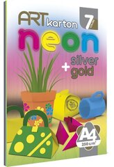 Цветной картон A4, 250 г Neon цена и информация | Тетради и бумажные товары | 220.lv