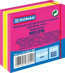 Līmlapiņas 50x50/250, neon pink-mix cena un informācija | Burtnīcas un papīra preces | 220.lv