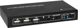 КВМ-переключатель Techly HDMI/USB 2x1 со звуком 4K* 30 Гц цена и информация | Коммутаторы (Switch) | 220.lv