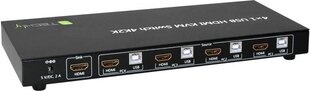 KVM slēdzis Techly HDMI/USB 4x1 ar audio 4K * 60 Hz cena un informācija | Komutatori (Switch) | 220.lv