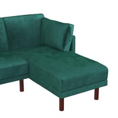 Universāls stūra dīvāns DHP Clair, zaļš cena un informācija | Stūra dīvāni | 220.lv
