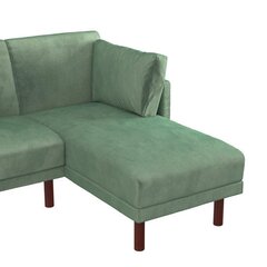 Universāls stūra dīvāns DHP Clair, gaiši zaļš cena un informācija | Stūra dīvāni | 220.lv
