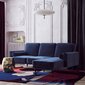 Universāls stūra dīvāns CosmoLiving by Cosmopolitan Edison, zils cena un informācija | Stūra dīvāni | 220.lv