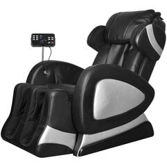 vidaXL masāžas krēsls ar vadības paneli, melna mākslīgā āda цена и информация | Кресла в гостиную | 220.lv