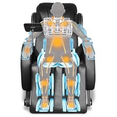 vidaXL masāžas krēsls ar vadības paneli, melna mākslīgā āda cena un informācija | Atpūtas krēsli | 220.lv