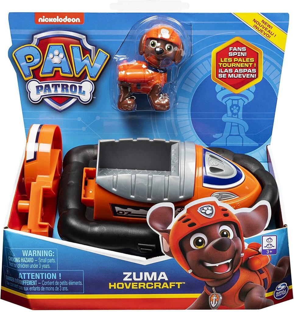 Paw Patrol ZUMA Hovercraft - auto ar Zuma kolekcionējamu figūriņu cena un informācija | Rotaļlietas zēniem | 220.lv