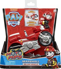 Paw Patrol Mot Pups - MARSHALL - deluxe vehicle - moto ar MARSHALL kolekcionējamu figūriņu cena un informācija | Rotaļlietas zēniem | 220.lv