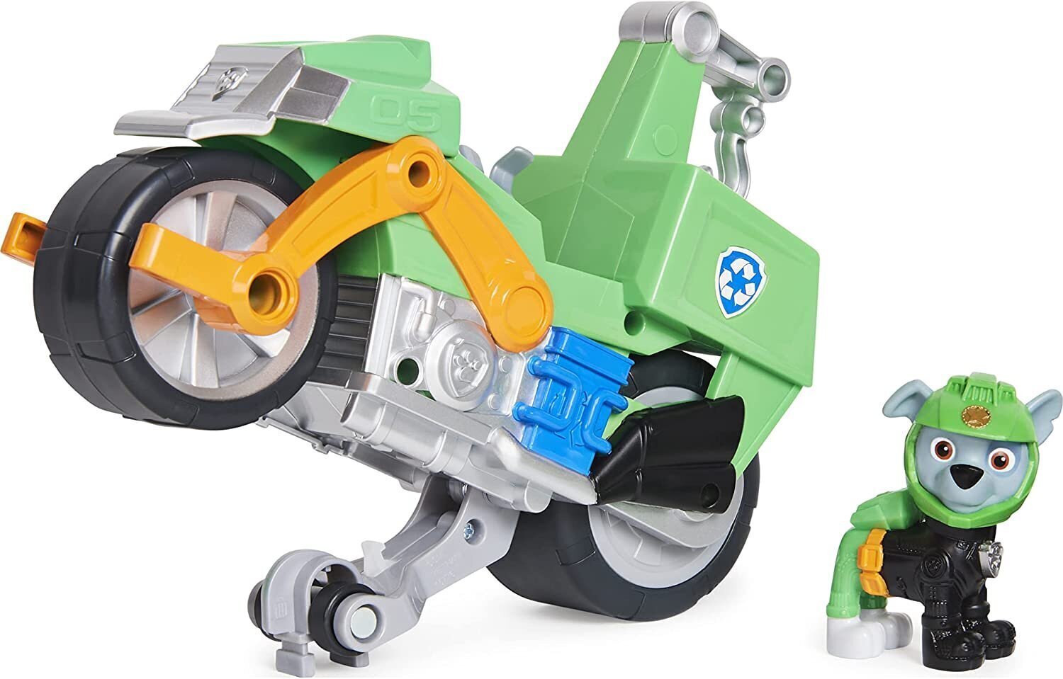 Paw Patrol Moto Pups - ROCKY - deluxe vehicle - motocikls ar ROCKY kolekcionējamu figūriņu cena un informācija | Rotaļlietas zēniem | 220.lv