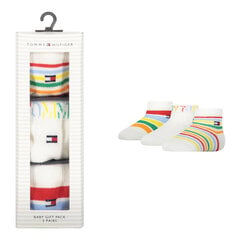 Детские носки Tommy Hilfiger 3 пары, белые 701218362 001 44412 цена и информация | Носки, колготки для мальчиков | 220.lv