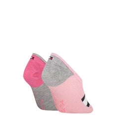 Детские носки Tommy Hilfiger SOCKS MICROFOOT FOOTIE 2 пары, серые/розовые 394001001 011 44468 цена и информация | Носки, колготки для мальчиков | 220.lv