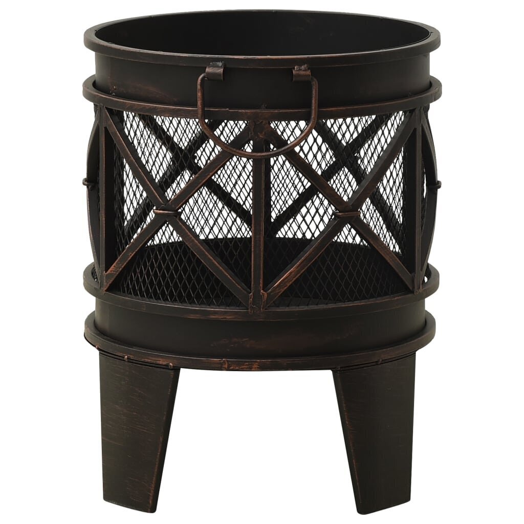 313637 vidaXL Rustic Fire Pit with Poker Φ42x54 cm Steel cena un informācija | Ugunskura vietas | 220.lv