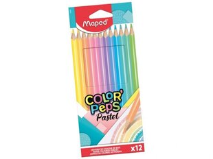 Карандаш цветной ColorPeps Pastel 12шт цена и информация | Принадлежности для рисования, лепки | 220.lv