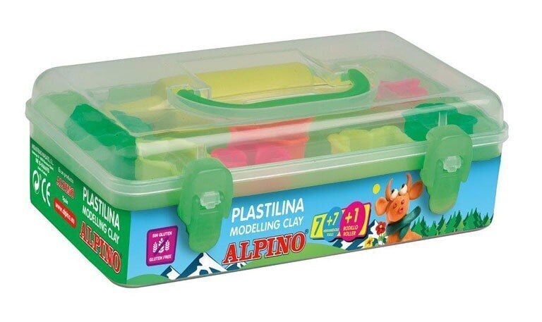 Plastilīns Alpino, 7 krāsas + instrumentu komplekts цена и информация | Attīstošās rotaļlietas | 220.lv