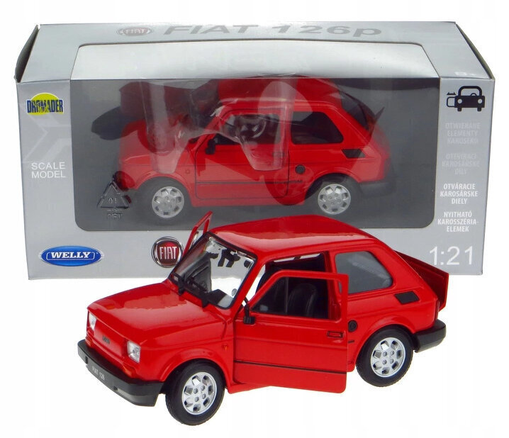 Modelis Fiat 126P 1:21 cena un informācija | Kolekcionējamie modeļi | 220.lv