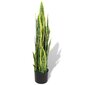 vidaXL mākslīgais augs, sansevjēra ar podiņu, 90 cm, zaļa cena un informācija | Mākslīgie ziedi | 220.lv