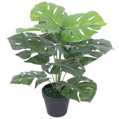 Искусственное растение Монстера с вазоном, 45 см, зеленый цвет цена и информация | Искусственные цветы | 220.lv