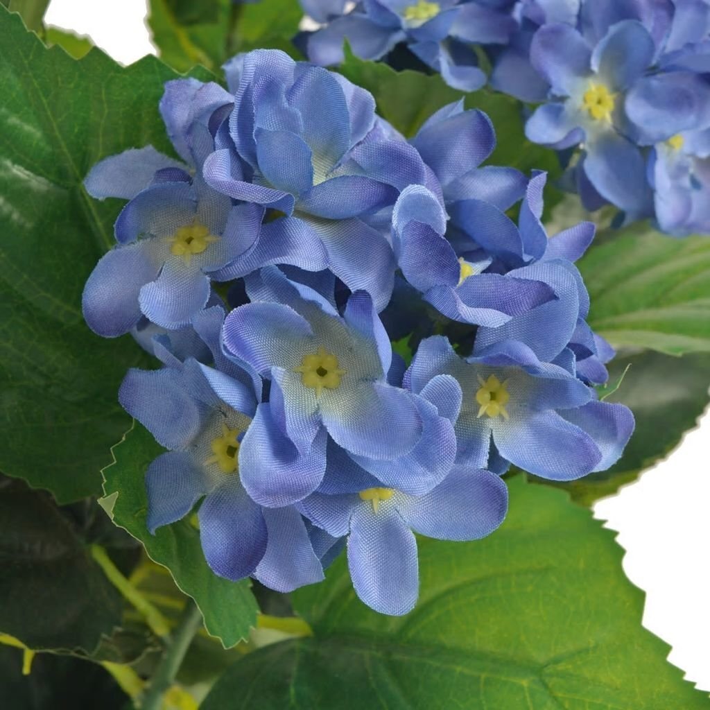 vidaXL mākslīgais augs, hortenzijas ar podiņu, 60 cm, zilas cena un informācija | Mākslīgie ziedi | 220.lv
