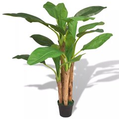 vidaXL mākslīgais augs, banānkoks ar podiņu, 175 cm, zaļš cena un informācija | Mākslīgie ziedi | 220.lv