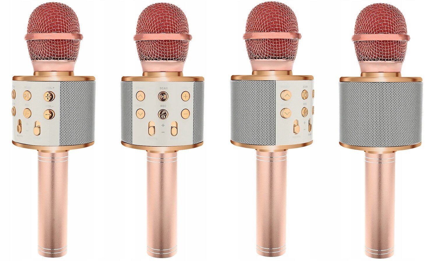 Bezvadu karaoke mikrofons, Bluetooth skaļrunis 4 cena un informācija | Mikrofoni | 220.lv