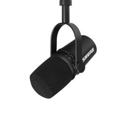 Shure MV7 Podcast Kit — микрофон для озвучивания/вокала с разъемом XLR/USB-C, черный + настольная подставка цена и информация | Микрофоны | 220.lv