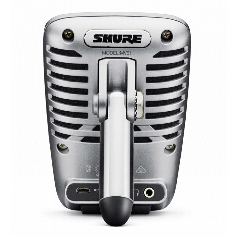Shure MV51 lielās diafragmas kondensatora mikrofons cena un informācija | Mikrofoni | 220.lv