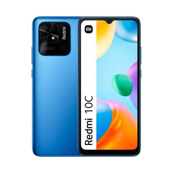 Xiaomi Redmi 10C Dual SIM 4/128GB,MZB0B2OEU Ocean Blue cena un informācija | Mobilie telefoni | 220.lv