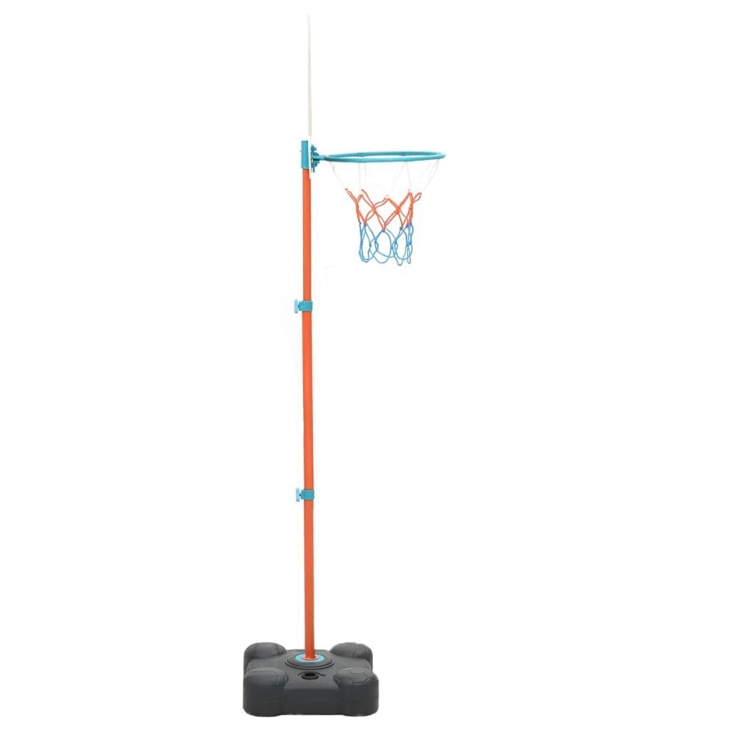 vidaXL basketbola komplekts, regulējams 109-141 cm, pārvietojams цена и информация | Rotaļlietas zēniem | 220.lv