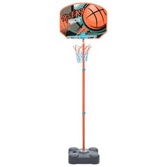 vidaXL basketbola komplekts, regulējams 109-141 cm, pārvietojams цена и информация | Игрушки для мальчиков | 220.lv