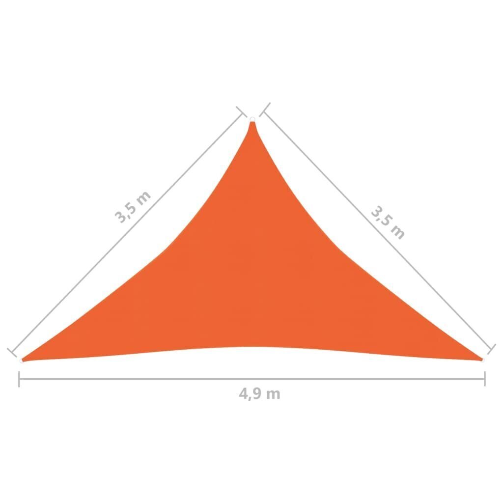 vidaXL saulessargs, 160 g/m², oranžs, 3,5x3,5x4,9 m, HDPE цена и информация | Saulessargi, markīzes un statīvi | 220.lv