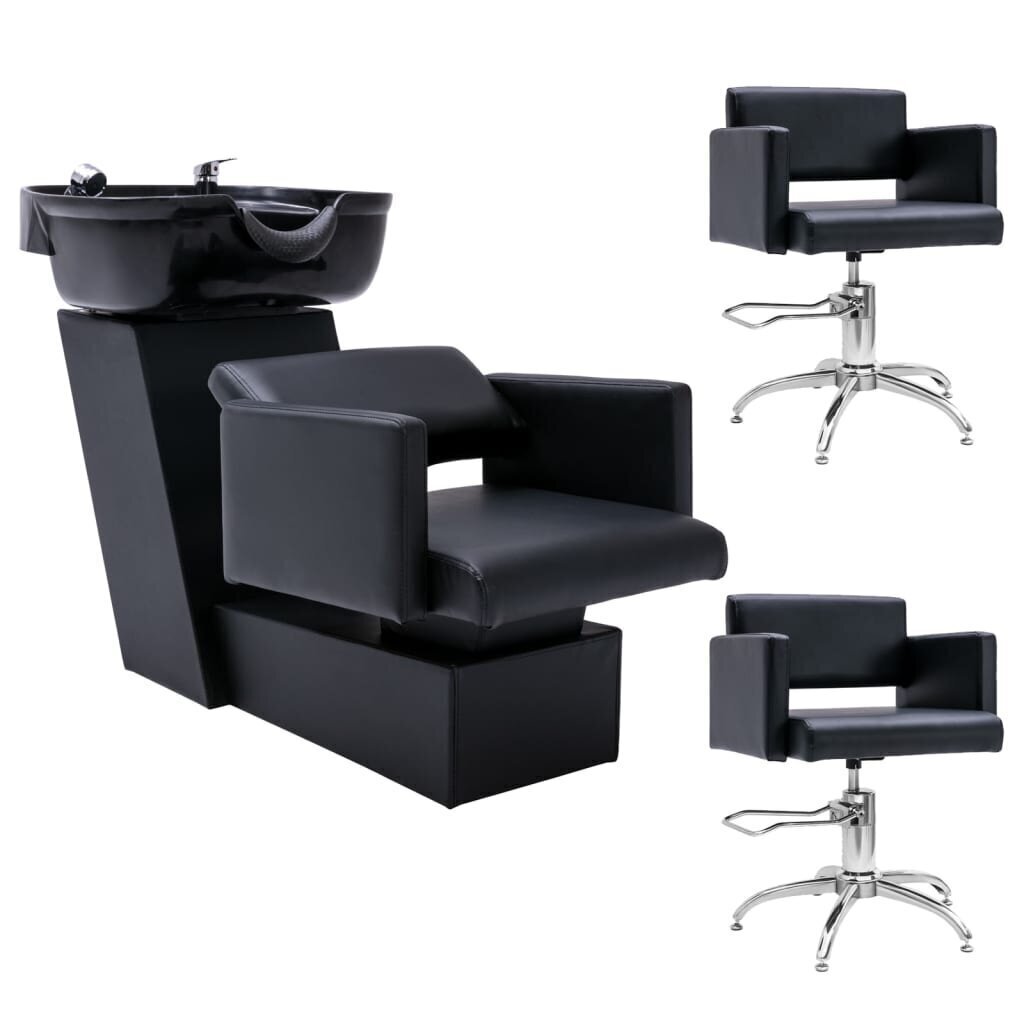 vidaXL frizieru krēsls ar izlietni un salona krēsli, mākslīgā āda cena un informācija | Mēbeles skaistumkopšanas saloniem | 220.lv
