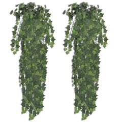 2 Mākslīgie Efejas Krūmi 90 cm Zaļi cena un informācija | Mākslīgie ziedi | 220.lv