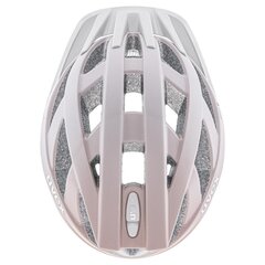 Velosipēdista ķivere Uvex I-vo cc, izmērs 56-60 cm, pelēka/rozā + velo ķiveres lukturītis Uvex LED i-vo цена и информация | Шлемы | 220.lv