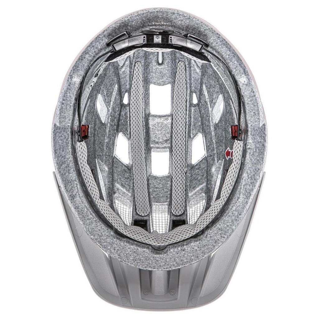 Velosipēdista ķivere Uvex I-vo cc, izmērs 56-60 cm, pelēka/rozā + velo ķiveres lukturītis Uvex LED i-vo цена и информация | Ķiveres | 220.lv