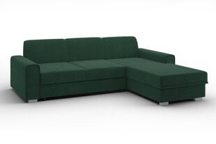 Stūra dīvāns Luis, tumši zaļš cena un informācija | Stūra dīvāni | 220.lv