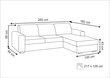 Mīksts stūra dīvāns Luis, gaiši pelēks цена и информация | Stūra dīvāni | 220.lv