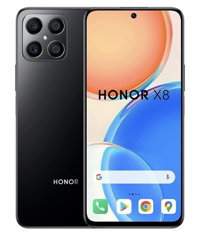 Honor X8 6/128GB Dual SIM 5109ACYP Midnight Black cena un informācija | Mobilie telefoni | 220.lv