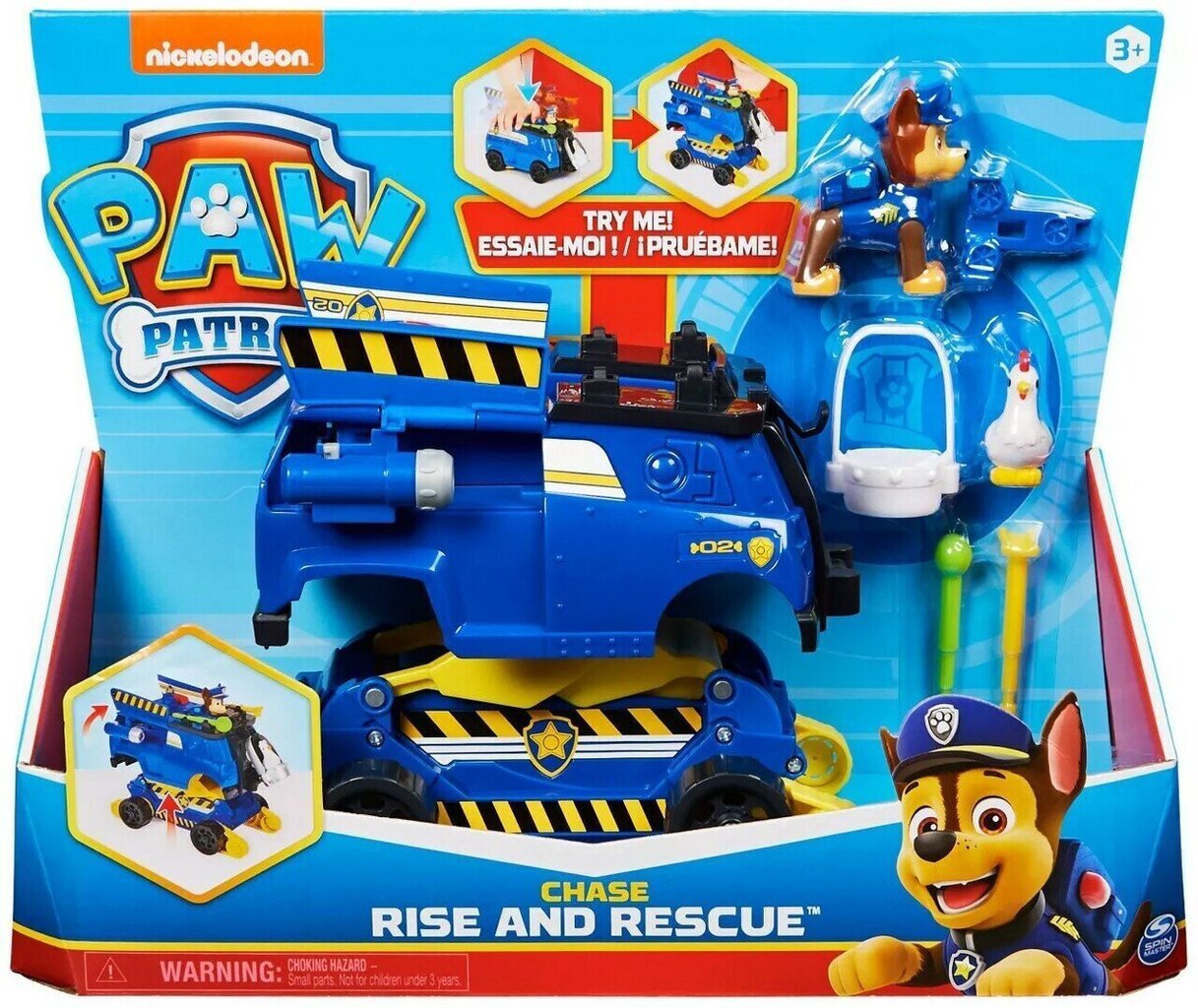 Transportlīdzeklis Ķepu Patruļa (Paw Patrol) Rise N Rescue Chase, 6063637 cena un informācija | Rotaļlietas zēniem | 220.lv