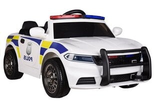 Одноместный электромобиль детский Police JC 666/3772, белый цена и информация | Электромобили для детей | 220.lv