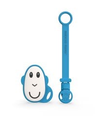 Graužamā rotaļlieta un knupīša klipsis Matchstick Monkey Flat Face, zils, 3 mēn+, MM-SC-FMT-002 cena un informācija | Zobu riņķi | 220.lv