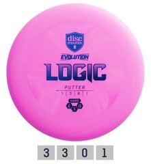 Disku golfa disks Putter HARD EXO LOGIC Evolution Pink cena un informācija | Disku golfs | 220.lv