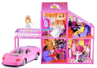 Saliekamā villa lellēm 76 cm + automašīna + aksesuāri cena un informācija | Rotaļlietas meitenēm | 220.lv