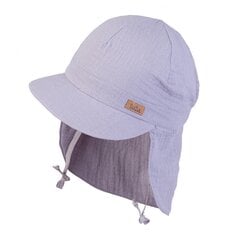 TuTu organiskās kokvilnas cepure ar saules aizsargu uz kakla, pelēka cena un informācija | Cepures, cimdi, šalles zēniem | 220.lv