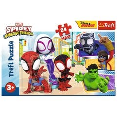 Пазл Puzzle 24 maxi Spiday and friends Spiderman цена и информация | Пазлы | 220.lv
