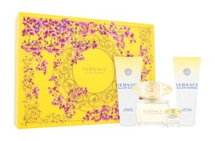 Komplekts Versace Yellow Diamond: EDT sievietēm 90 ml + 5 ml + dušas želeja 100 ml + ķermeņa losjons 100 ml cena un informācija | Sieviešu smaržas | 220.lv