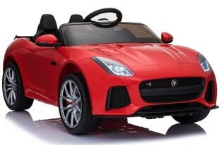 Одноместный электромобиль для детей Jaguar F-Type, красный блестящий цена и информация | Электромобили для детей | 220.lv